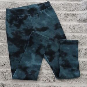 Blue and Black Tie-Dye Leggings